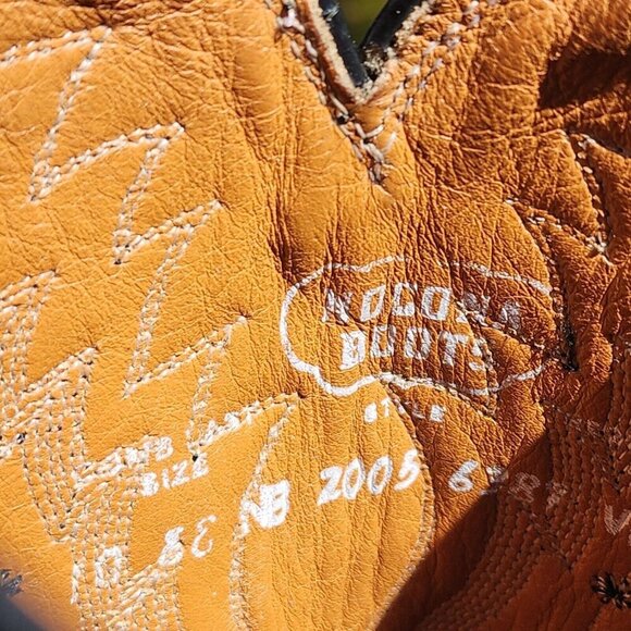 Nocona Imperial Calf Western Boots Men 10 EE Black Western Cowboy NB2005 FLAW - Picture 12 of 16